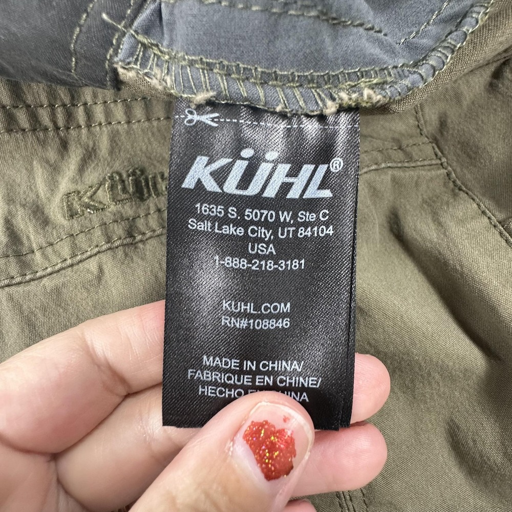 Kuhl Slax Pants Mens 36 Green Stretch Chino Hiking Outdoor Casual Enduro Fabric - Picture 11 of 16